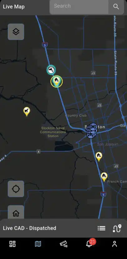 GeoShield Mobile App license plate reader hit notification on phone