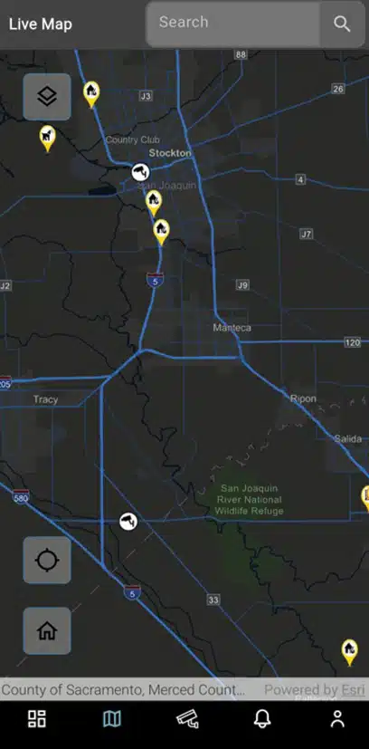 GeoShield Mobile App tactical intelligence and wanted persons view